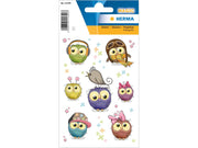 HERMA Stickers cute owls Transpuffy