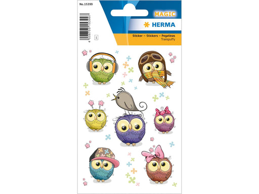 HERMA Stickers cute owls Transpuffy
