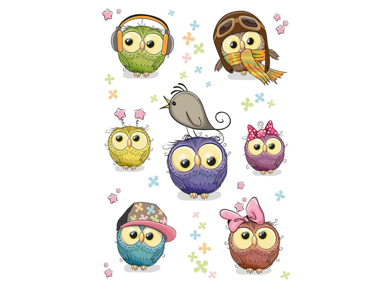 HERMA Stickers cute owls Transpuffy