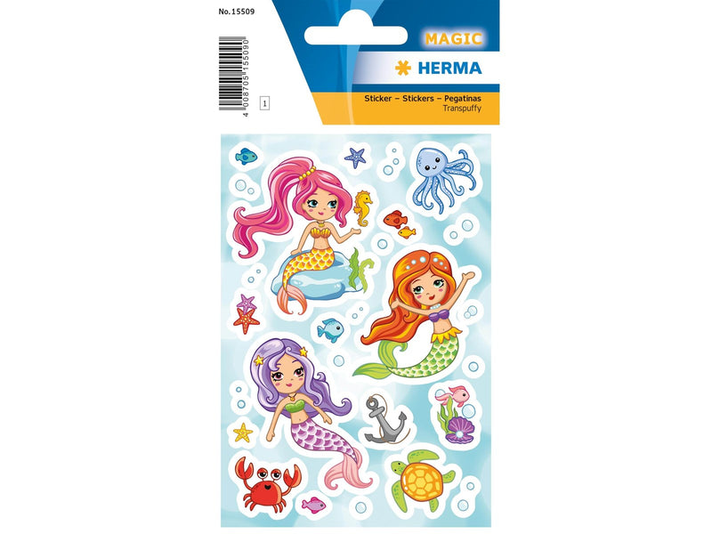 HERMA Stickers little mermaid Transpuffy