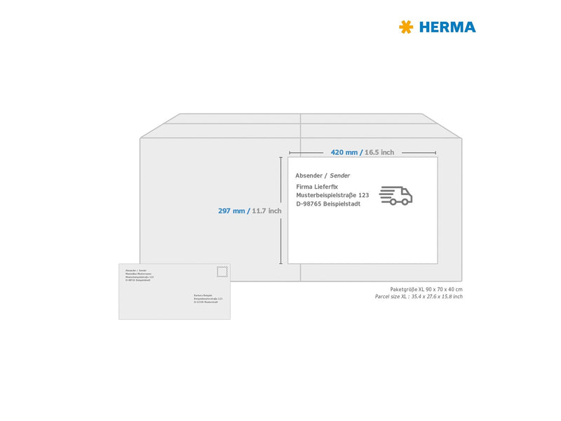 HERMA Weatherproof outdoor film labels A3 297 x 420 mm white
