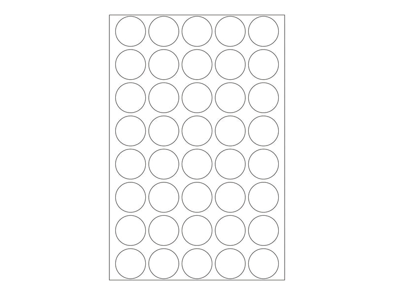 HERMA sealing label - 19 mm diameter - transparent - polyester (pack of 640)
