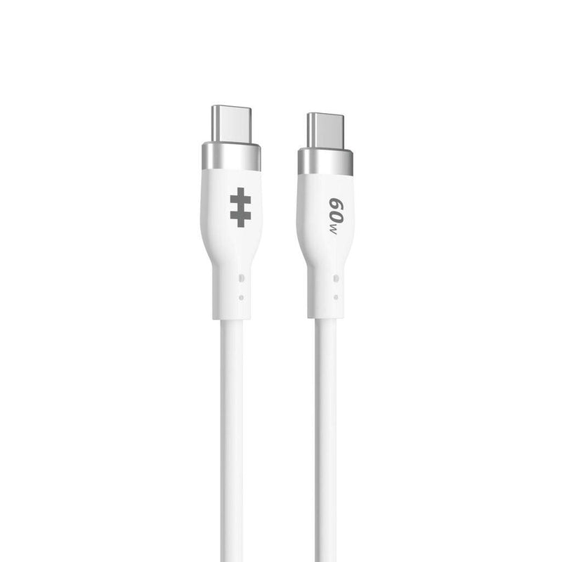 Hyper® HyperJuice USB-C Silikon-Ladekabel (1.5m/5ft) - Weiß