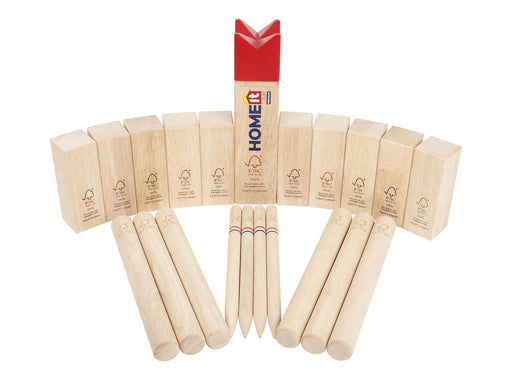 HOME It® Play Premium kongespil/Kubb i gummitræ