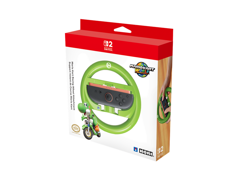 HORI Mario Kart Racing Wheel - Switch 1 & 2 - Yoshi - Wireless