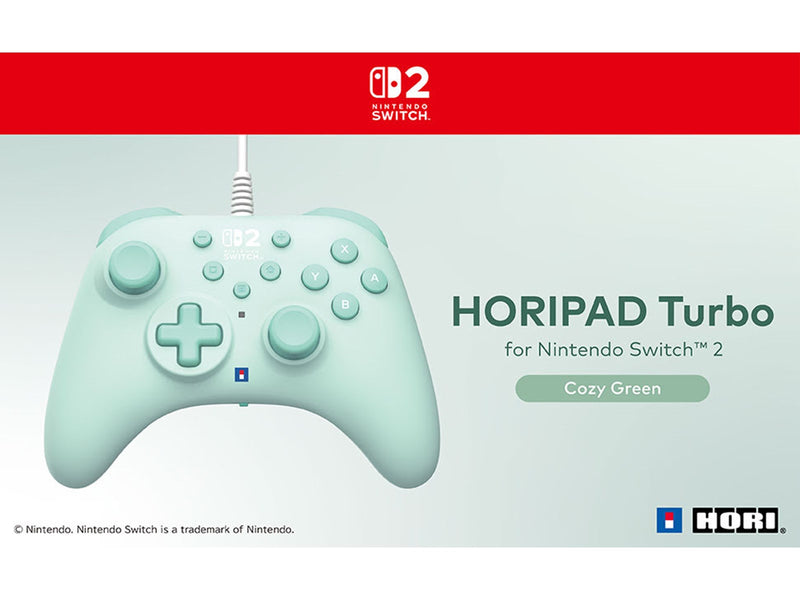 HORI PAD Turbo - Cozy Green - Wired Controller - Nintendo Switch 2
