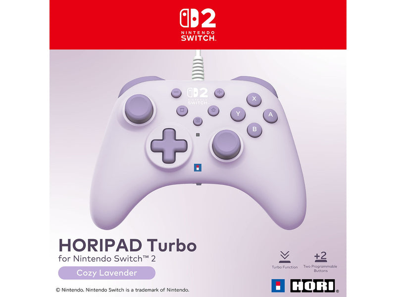 HORI PAD Turbo - Cozy Lavender - Wired Controller - Nintendo Switch 2