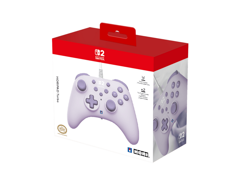 HORI PAD Turbo - Cozy Lavender - Wired Controller - Nintendo Switch 2