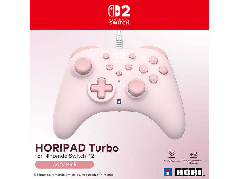 HORI PAD Turbo - Cozy Pink - Wired Controller - Nintendo Switch 2