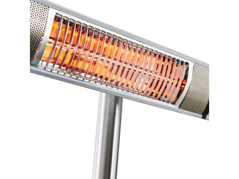 HORTUS Patio heater floor model GT 500/1000/1500W silver incl. remote control