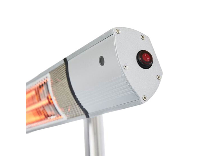 HORTUS Patio heater floor model GT 500/1000/1500W silver incl. remote control