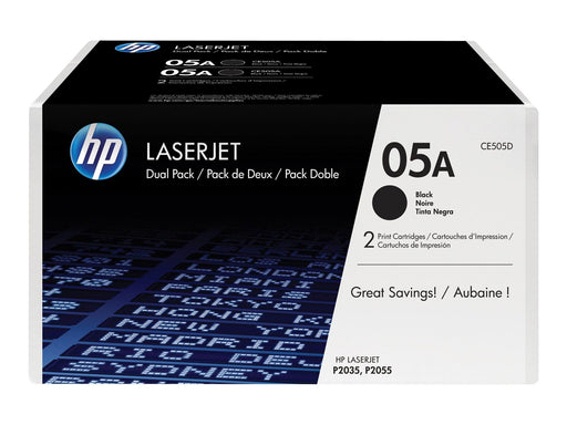 HP 05A / CE505D 2-Pack Black Toner