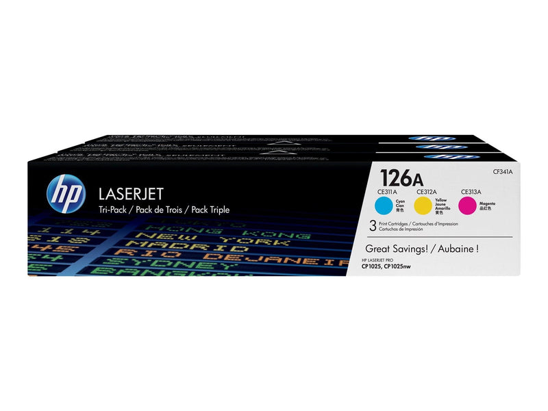 HP 126A / CF341A - 3-Pack Toner (Yellow Magenta Cyan)