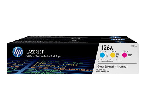 HP 126A / CF341A - 3-Pack Toner (Yellow Magenta Cyan)