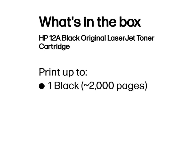 HP 12A / Q2612A Black Toner
