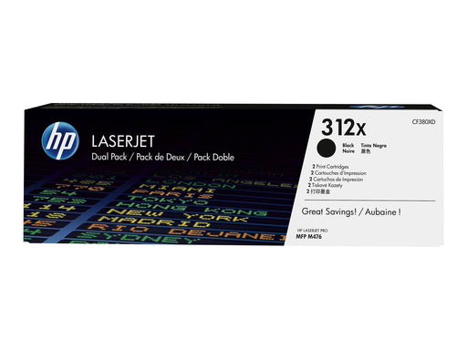 HP 312XD / CF380XD High Capacity Black Toner 2-Pack