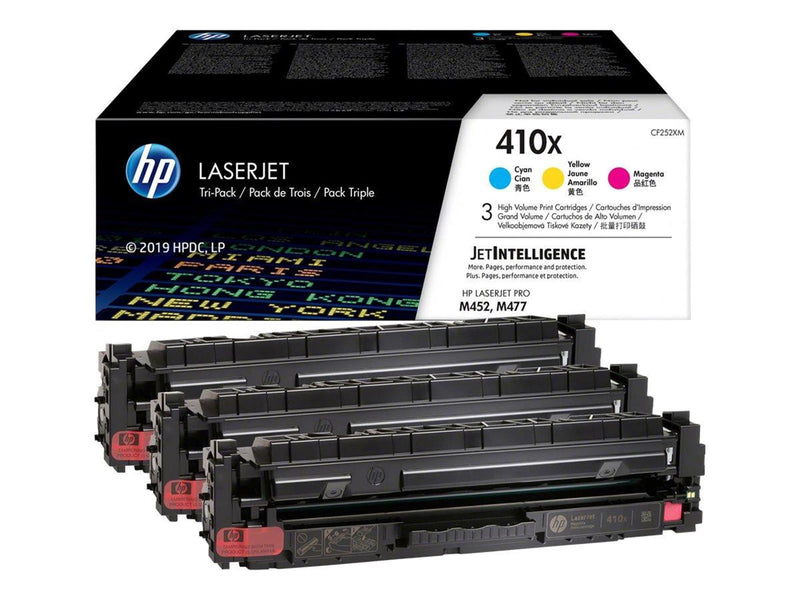 HP 410X / CF252XM Hich Yield Capacity 3-Pack (Cyan Magenta Yellow)