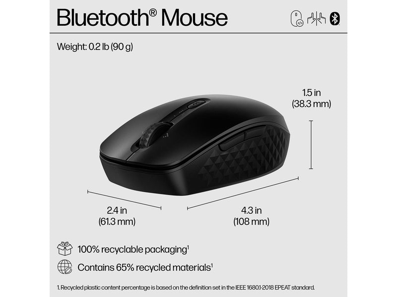 HP 425 Programmable Bluetooth Mouse (7M1D5AA) - Maus (Schwarz)