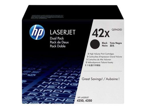 HP 42XD / Q5942XD 2-Pack High Capacity Black Toner