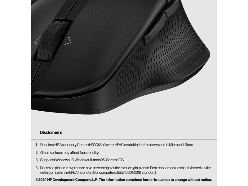 HP 480 Comfort Bluetooth Mouse With Quiet Clicks and 4D Scroll Wheel - Maus (Schwarz)