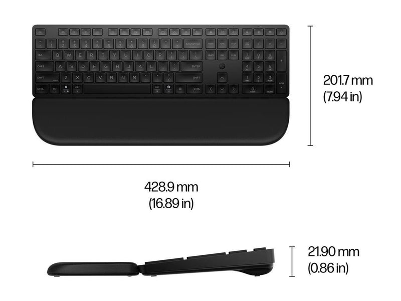 HP 580K - Tastatur - Englisch - Schwarz