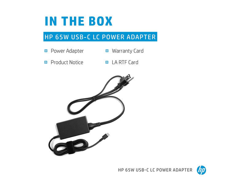 HP 65W USB-C LC Power Adapter (1P3K6AA)