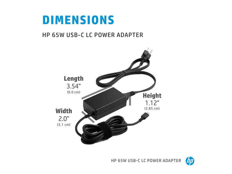 HP 65W USB-C LC Power Adapter (1P3K6AA)