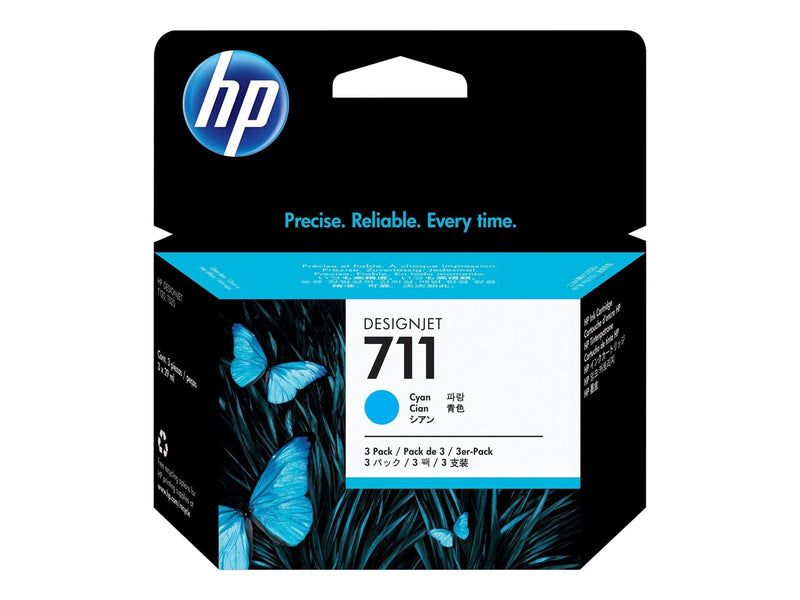 HP 711 / CZ134A 3-Pack - Cyan Ink