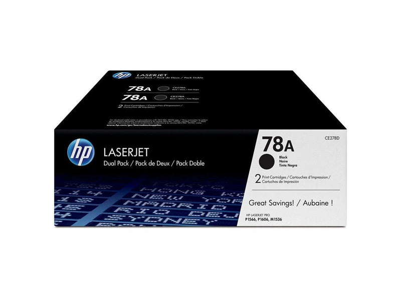 HP 78AD / CE278AD 2-Pack Black Toner