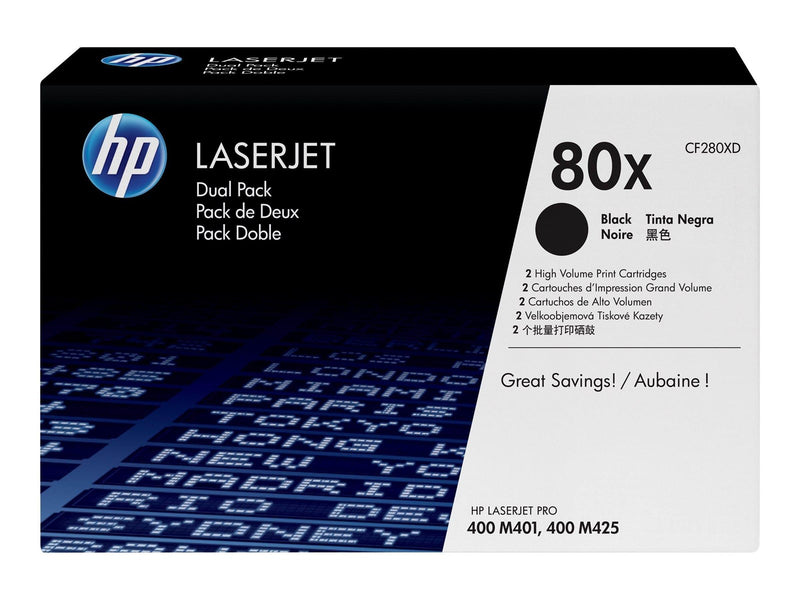 HP 80XD / CF280XD Black Laser Toner HC