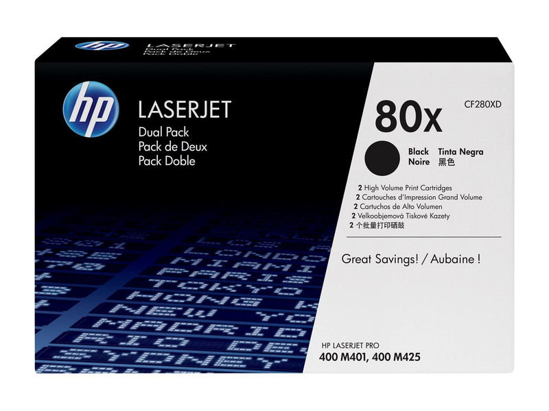 HP 80XD / CF280XD Black Laser Toner HC