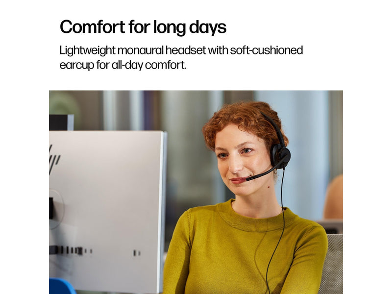 HP Poly Mission 415 Monaural USB Wired Headset (Bulk) (C01B2A6)