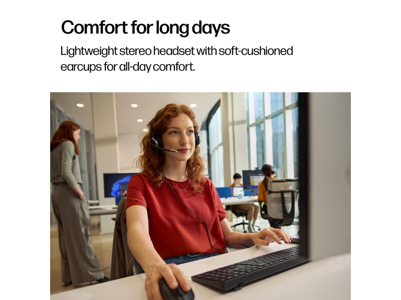 HP Poly Mission 625 Stereo USB Wired Headset