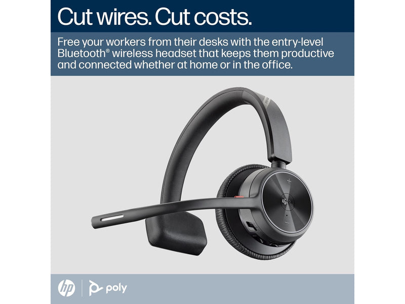 HP Poly Voyager 4310 Microsoft Teams Certified Headset +BT700 dongle +Charging Stand (77Y93AA)