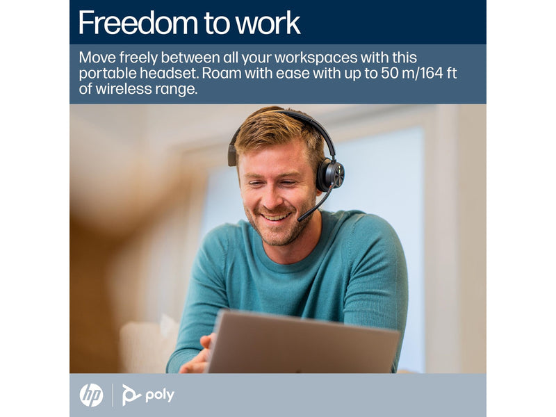 HP Poly Voyager 4310 Microsoft Teams Certified Headset +BT700 dongle +Charging Stand (77Y93AA)