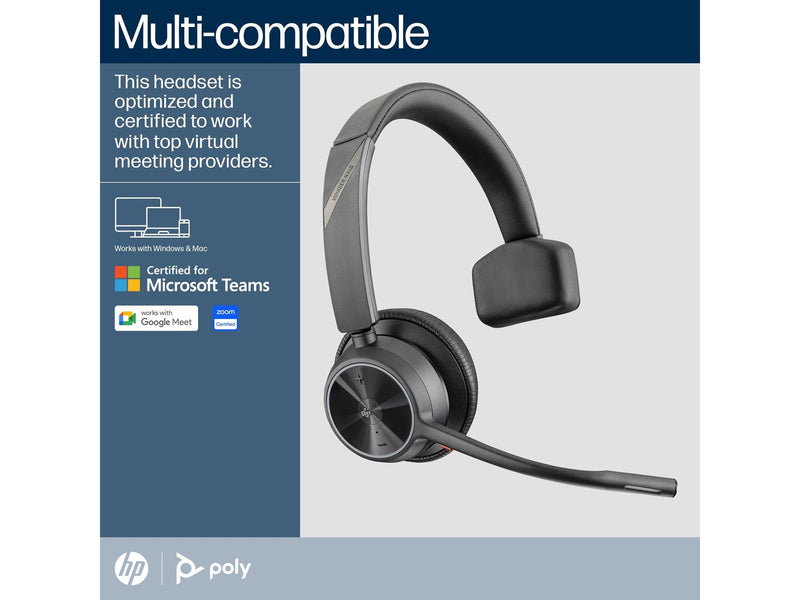 HP Poly Voyager 4310 Microsoft Teams Certified Headset +BT700 dongle +Charging Stand (77Y93AA)