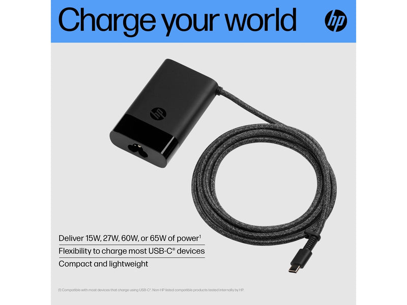 HP USB-C 65W Laptop Charger