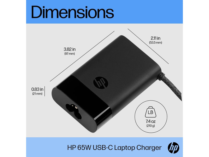 HP USB-C 65W Laptop Charger