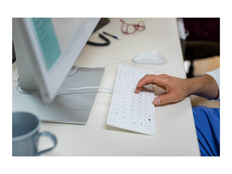 HP USB Keyboard and Mouse Healthcare Edition - Tastatur & Maus Set - Deutsch - Weiss *DEMO*