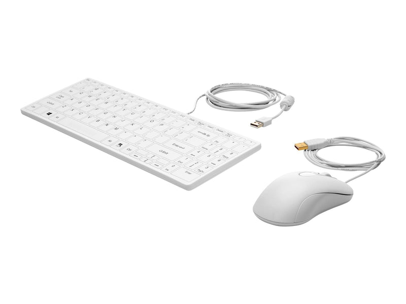 HP USB Keyboard and Mouse Healthcare Edition - Tastatur & Maus Set - Deutsch - Weiss *DEMO*