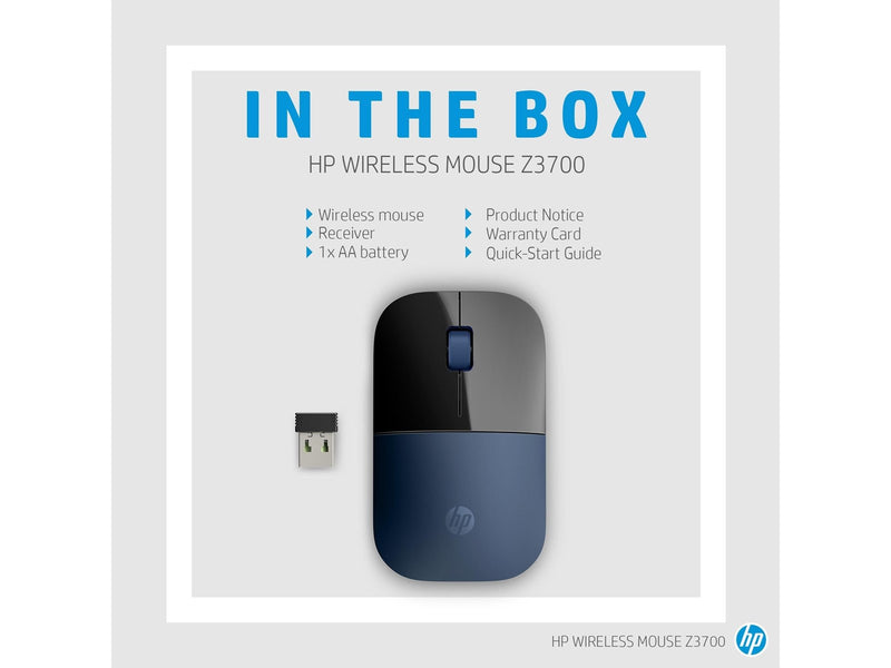 HP Z3700 Blue Wireless Mouse (V0L81AA) - Maus (Blau)