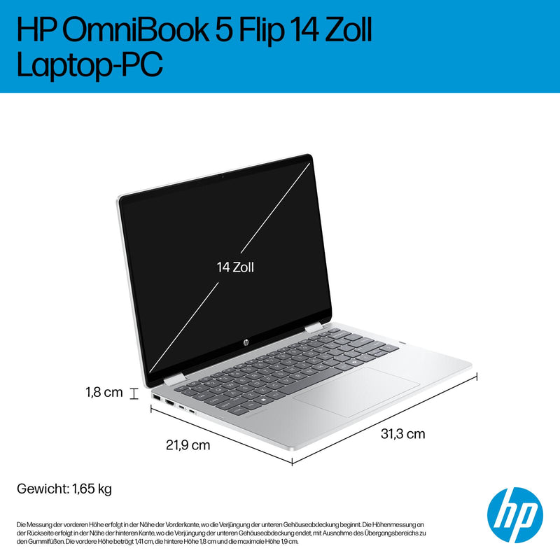 HP OmniBook 5 Flip 14-fp0052ng Intel® Core™ i5-1334U Notebook 35,6 cm (14')