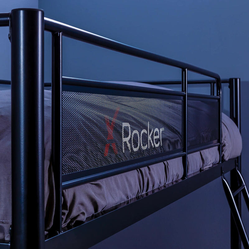 X Rocker HQ High Sleeper Gaming-Bett mit Schreibtisch für Kinder & Jugendliche - schwarz
