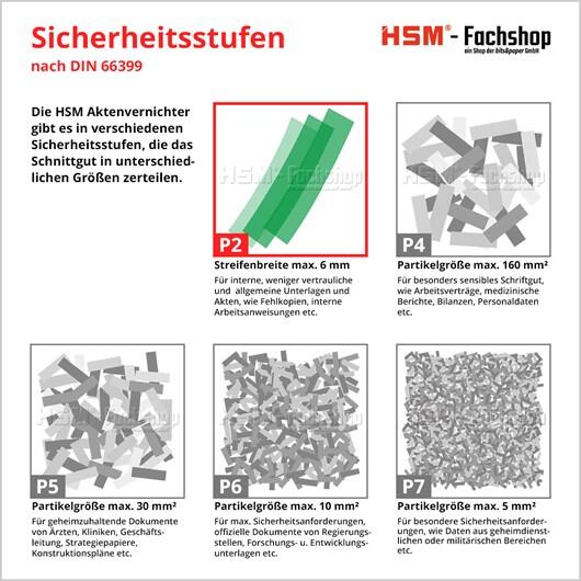 HSM Aktenvernichter SECURIO C16 - Sicherheitsstufe 2 - Streifenschnitt - 5,8 mm, - 17 Blatt