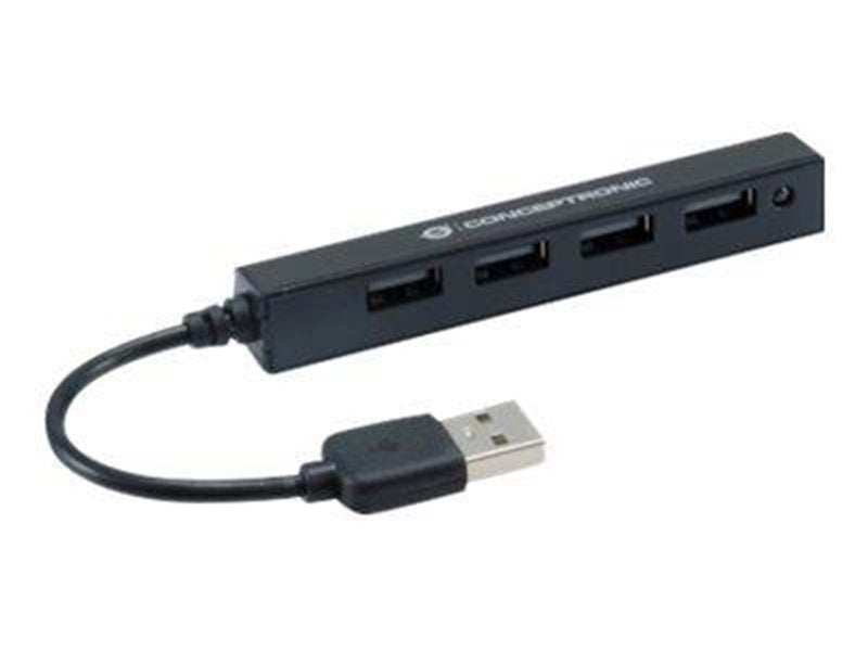 HUBBIES HUBBIES05B USB-Hubs - 4 - Schwarz