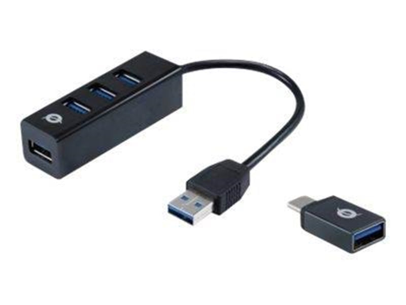 HUBBIES TAIL USB-Hubs - USB 3.2 - 4 - Schwarz