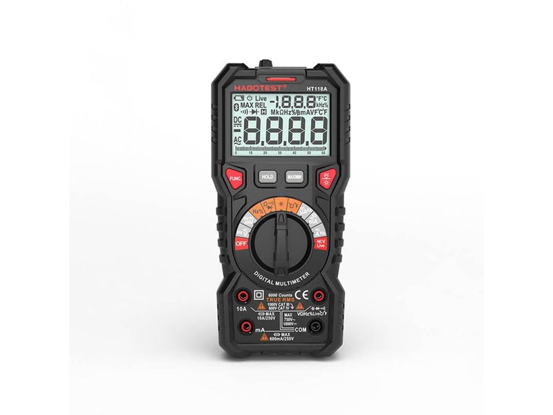 Habotest Digital Multimeter with Flashlight HT118A True RMS NCV