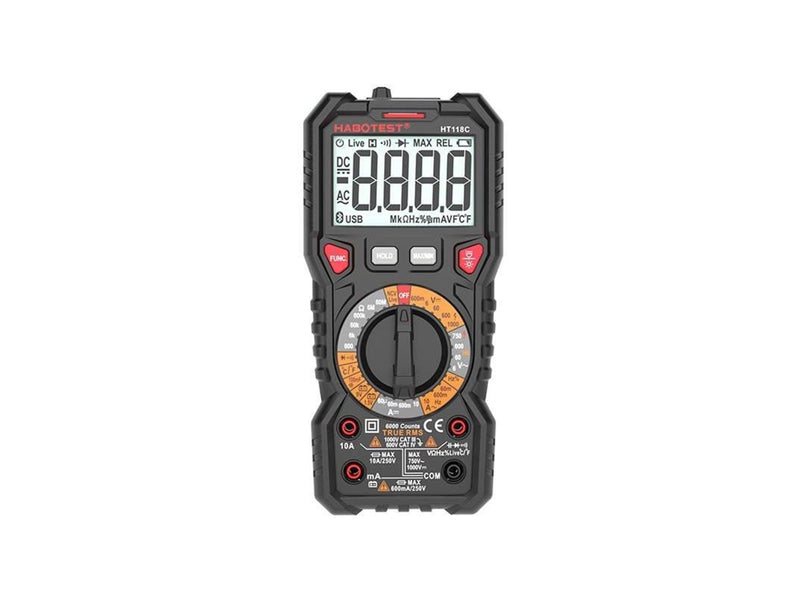 Habotest Digital Multimeter with Flashlight  HT118C True RMS NCV battery testing