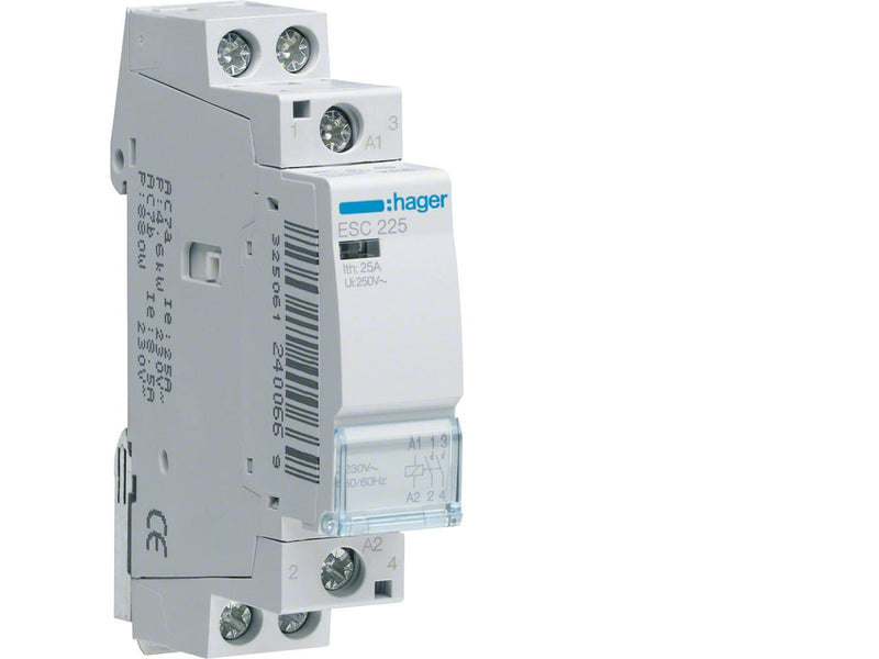 Hager Contactor 25a 1no+1nc 230v 1m