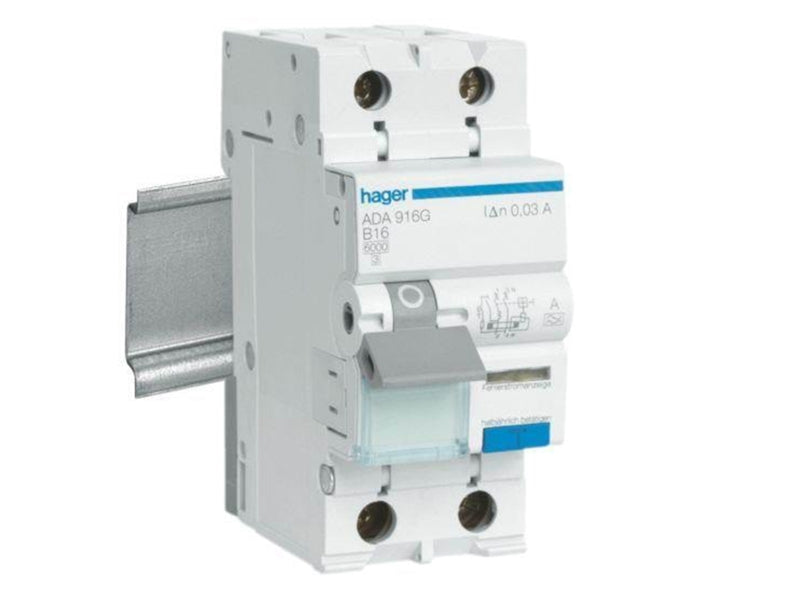 Hager Rcbo 1p+n 6ka c-13a 30ma a